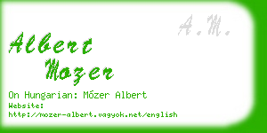 albert mozer business card